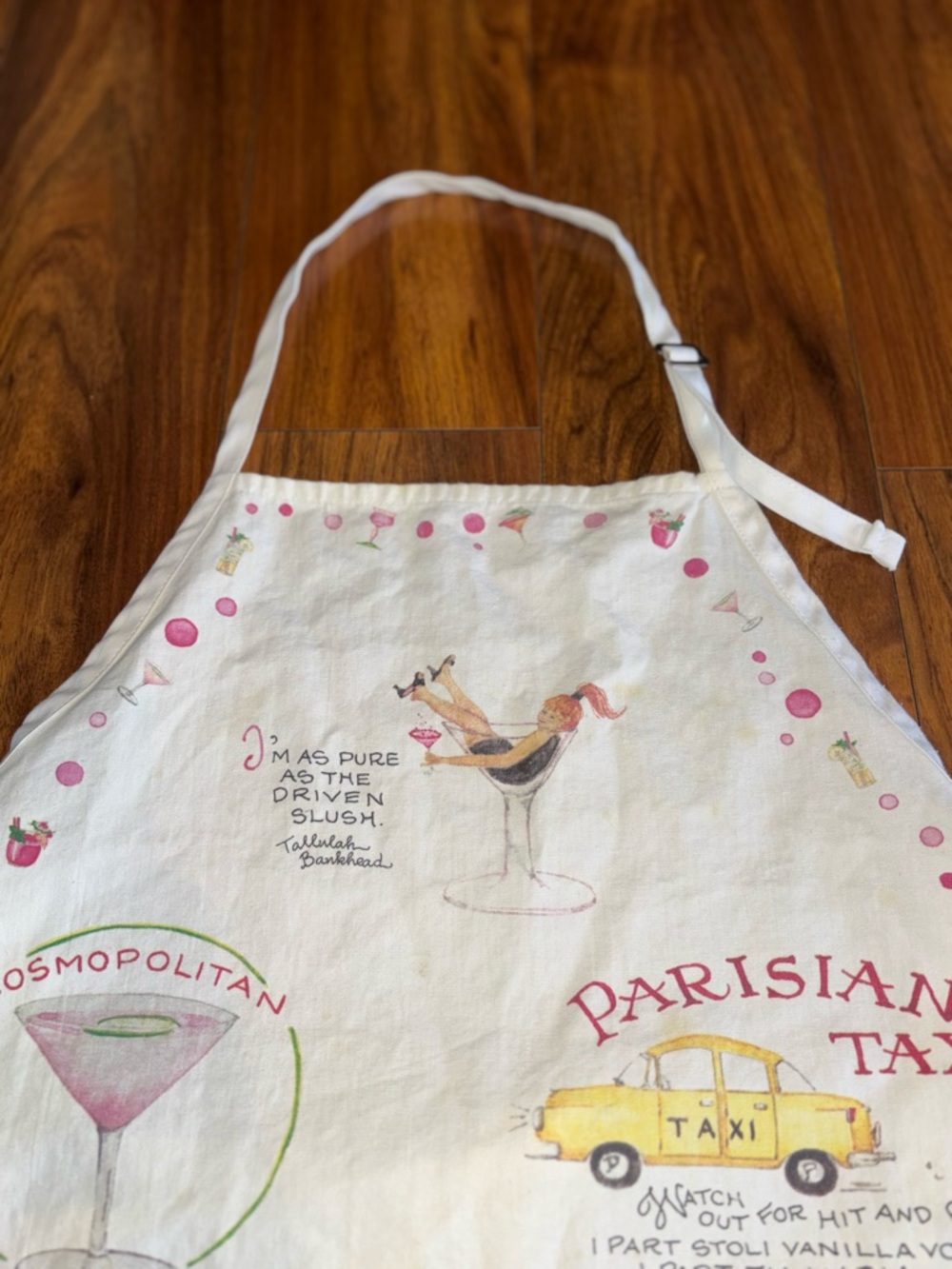 Vintage Susan Branch - Cocktails Printed Cotton Apron - Picture 5 of 6